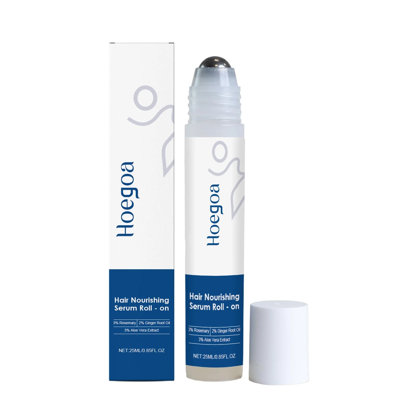 25mlHair Care Serum Roll-On Prevent Hair Loss Baldness Scalp Massage Repair Dry Damaged Hair 3% Rosemary Nourishing Hair Essence