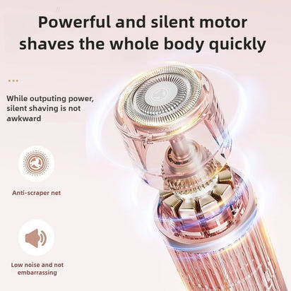 Electric Shaver for Women Waterproof Wet & Dry Hair Razors 2 in 1 Double Head Dual Bikini Hair Trimmer Detachable Head Shaver