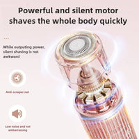 Electric Shaver for Women Waterproof Wet & Dry Hair Razors 2 in 1 Double Head Dual Bikini Hair Trimmer Detachable Head Shaver
